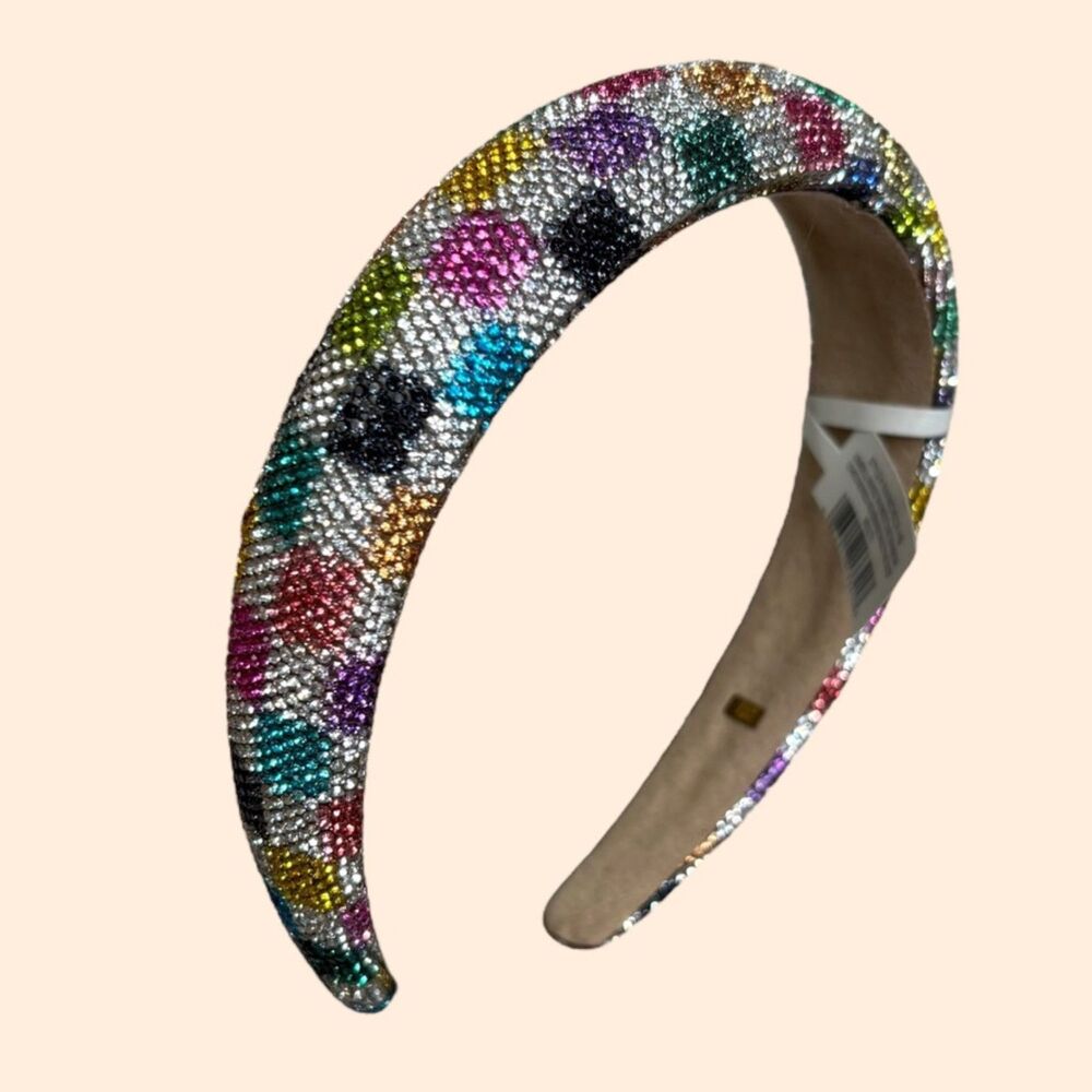 Bari Lynn Rhinestone Checkered Headband